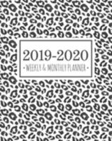 2019-2020 Weekly & Monthly Planner: Diary Agenda Calendar Schedule Organizer | Black & White Leopard Cheetah Print | Sept 2019 through December 2021 1691707325 Book Cover