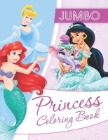Princess JUMBO Coloring Book: 104 Illustrations B091GNXR58 Book Cover