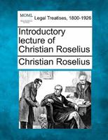 Introductory lecture of Christian Roselius 1240191936 Book Cover