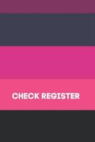 Check Register: 6x9 Striped Personal Check Transaction Register 1081862882 Book Cover