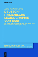 Deutsch-Italienische Lexikographie VOR 1900 311044772X Book Cover