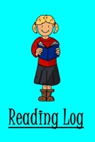 Reading Log: Girl's Reading Log Journal, Reading Record Notebook for Kids, Elementary 1679219928 Book Cover