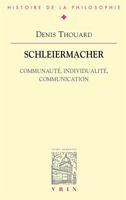 Schleiermacher: Communaute, Individualite, Communication 2711619117 Book Cover