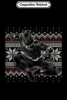 Composition Notebook: Marvel Black Panther Crouch Ugly Christmas Sweater Journal/Notebook Blank Lined Ruled 6x9 100 Pages 1708592105 Book Cover