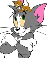 Notebook: Tom and Jerry Cartoon Soft Glossy Cover College Ruled Lined Pages Book 7.5 x 9.25 Inches 110 Pages 1692391321 Book Cover