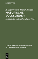 Masurische Volkslieder 3111166473 Book Cover
