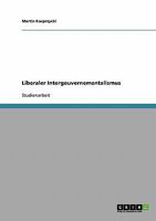 Liberaler Intergouvernementalismus 3638769631 Book Cover