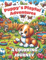 Puppy's Playful Adventures: A Coloring Journey B0CNZP72KK Book Cover