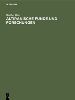 Altiranische Funde Und Forschungen 3110001322 Book Cover