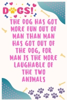 The dog has got more fun out of man than man has got out of the dog, for man is the more laughable of the two animals: Journal Notebook for Dog Lover 6′ x 9′, 100 Lined pages 1710198966 Book Cover