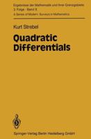 Quadratic Differentials (Ergebnisse Der Mathematik Und Ihrer Grenzgebiete 3 Folge) 3642057233 Book Cover