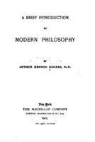 A Brief Introduction to Modern Philosophy 1530838215 Book Cover