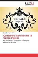 Contextos Literarios de La Opera Inglesa 3847353470 Book Cover