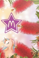 M: Initial Monogram Notebook Lined Pages Flower Journal College Ruled Notebook for Women, Girls & School - Personalized 1676417613 Book Cover