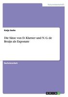 Die S�tze von D. Klarner und N. G. de Bruijn als Exponate 3640826000 Book Cover