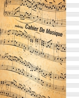 Cahier de Musique: Cahier de partitions - Papier manuscrit - 12 port�es par page, 60 pages, 20,32 x 25,4 cm / Piano / Fl�te � bec / guitare / violon. B084DH5834 Book Cover