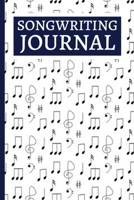 Songwriting Journal: White Blank Lined And Manuscript Paper Notebook, Gifts For Guitarists, Musicians, Music Lovers, Enthusiasts, Teachers, Women and Men (6 x 9) 1677286245 Book Cover