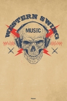Western Swing Music Planner: Skull with Headphones Western Swing Music Calendar 2020 - 6 x 9 inch 120 pages gift 1658632761 Book Cover