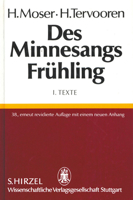 Des Minnesangs Frühling: Des Minnesangs Frühling, Bd.1, Texte: Unter Benutzung der Ausgaben von Karl Lachmann und Moritz Haupt, Friedrich Vogt und Carl von Kraus: Bd I 3777604488 Book Cover