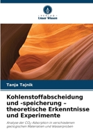 Kohlenstoffabscheidung und -speicherung - theoretische Erkenntnisse und Experimente (German Edition) 6209978142 Book Cover