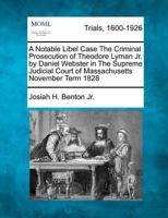 Notable Libel Case 127549997X Book Cover