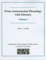 Proto-Austronesian Phonology with Glossary- Volume I 0877275327 Book Cover