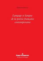 Langage et langue de la poésie française contemporaine (HR.VERTIG.LANGU) (French Edition) 2705689869 Book Cover