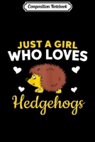 Composition Notebook: Hedgehog for Women & Girls Journal/Notebook Blank Lined Ruled 6x9 100 Pages 1698212704 Book Cover