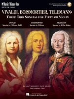 Music Minus One Flute or Violin: 3 Trio Sonatas (Vivaldi;Boismortier; Teleman) (sheet music and CD accompaniment) 1596156880 Book Cover