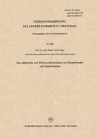 Das Elektrische Und Warme-Leitvermogen Von Glasgemengen Und Glasschmelzen 3663033538 Book Cover