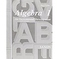 Algebra 1: Home School-tests (Saxon Algebra) 1565771397 Book Cover
