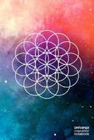 Universe Composition Notebook: Flower Of Life 100+ Blank Pages 6 x 9 Journal Unlined White Paper Soft-Cover 1093561300 Book Cover
