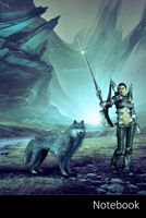 Notebook: Fantaisie, Amazone, Mystique, Femme Carnet / Journal / Livre d'écriture / Calepin / Agenda / Notes - 6 x 9 pouces (15,24 x 22,86 cm), 110 pages, surface brillante. 1675918732 Book Cover