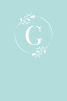 G: 110 Sketch Pages (6 x 9) - Light Blue Monogram Sketchbook Notebook with a Simple Floral Emblem - Personalized Initial Letter - Monogramed Sketchbook 1687229899 Book Cover