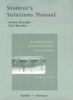 Elementary Differential Equations: Student Solutions Manual 0321290453 Book Cover