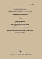 Mikrogeometrische Veranderungen Der Oberflache Bei Kaltumformvorgangen 3663037312 Book Cover