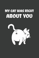 My Cat was Right About You: gift present giveaway souvenir offering B083XQQ8W3 Book Cover