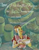 My Handwritten Recipes: 1717126995 Book Cover