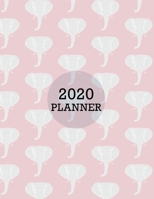 2020 Planner: Pink Elephant 8.5 x 11 Weekly & Monthly Organizer, Flexible Cover, Calendar Schedule + Shopping List B07Y4MSZHC Book Cover