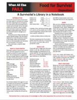 Food for Survival Capsulized, A Survivalist’s Library in a Notebook: The sheet provides instructions for building a thirty day and one year food pantry for use in an emergency. 0998406724 Book Cover