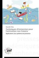Techniques D'Immersion Pour L'Estimation Non Lina(c)Aire 3841623115 Book Cover