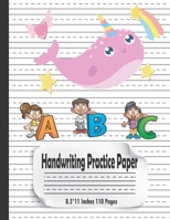 Handwriting Practice Paper: 110 blank writing pages With Cute Dolphin Cover Design, Blank handwriting practice Workbook paper with dotted lines for ... Preschool, K-3 B09CTM1677 Book Cover