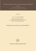 Analytische Untersuchungen an Polyamidfasern 3531023446 Book Cover
