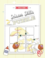 Scissor Skills Puzzle: A Puzzle to Play With Scissors and Glue | Cut and Paste Puzzle | A Fun Pattern Animals Puzzles Book for Toddlers and Kids ages 3-6 B08KBV5D1V Book Cover