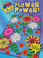 3-D Coloring Book--Flower Power! 0486490122 Book Cover