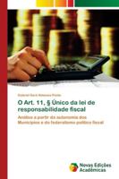 O Art. 11, § Único da lei de responsabilidade fiscal 6202179872 Book Cover