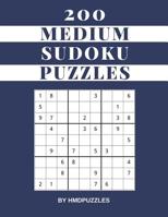 200 Medium Sudoku Puzzles: Large Print (Just One Puzzle Per Page) Sudoku Puzzlebook Ideal For Kids Adults and Seniors (All Ages) 1076499678 Book Cover