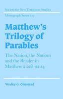 Matthew's Trilogy of Parables 0521036305 Book Cover