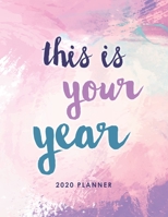 2020 Planner And Diary Large Weekly And Monthly View: 8.5 x 11 inch. Monthly inspirational quotes. Ideal for time management and organisation. Watercolour Design. 1693114038 Book Cover