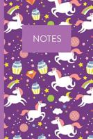 Notes: A Whimsical Sketch-style Unicorn, Dinosaurs and Doodle UFO Notebook 1077474261 Book Cover